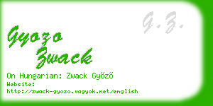 gyozo zwack business card